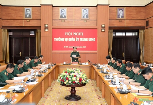 Đại tướng Phan Văn Giang chủ trì Hội nghị Thường vụ Quân ủy Trung ương